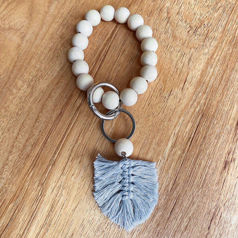 Wholesale Wooden Beads Bracelet Key Chain